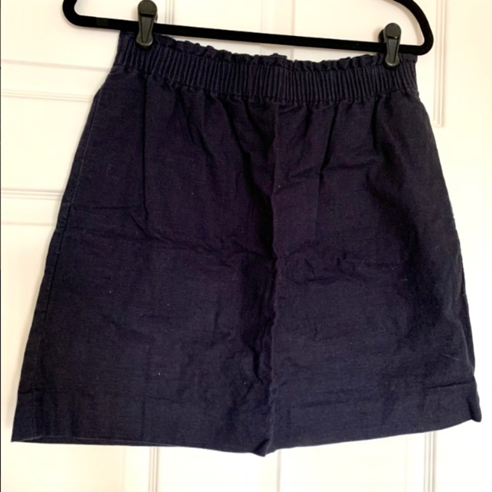 Navy J. Crew Factory linen skirt